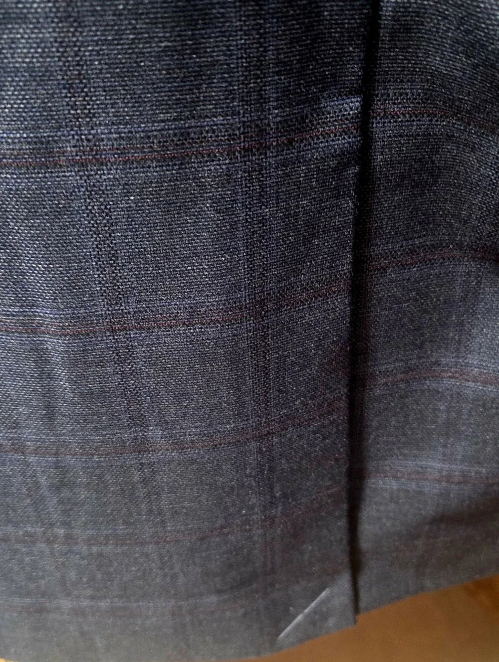 TaylorBird Stretch Fabric Blue Windowpain Plaid Blazer Sportscoat Size 46R
